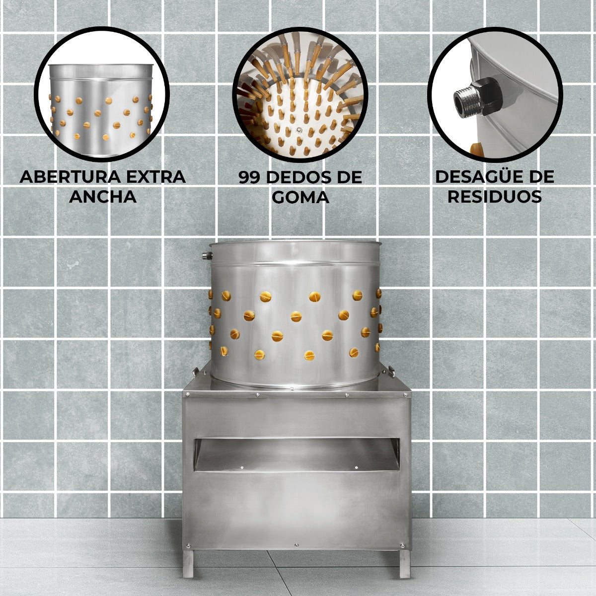 KuKoo Gevogelte Plukmachine – 50cm