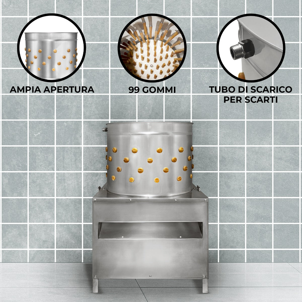 KuKoo Gevogelte Plukmachine – 50cm