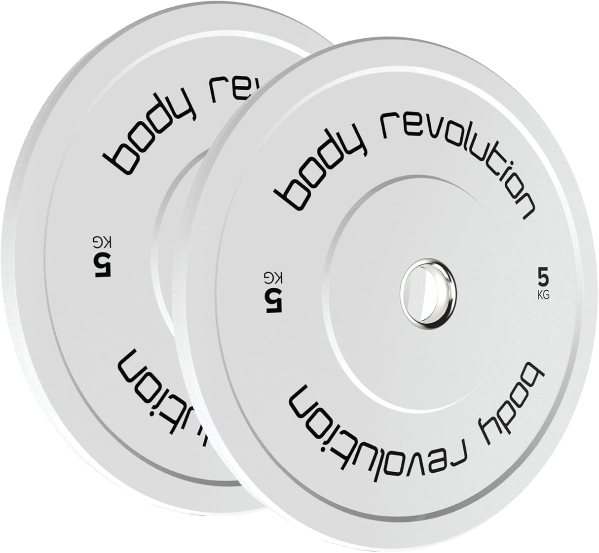 Body Revolution 2 x 5kg Olympische Halterschijven - Wit