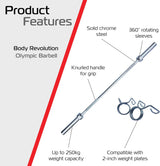 Body Revolution Olympische Halterstang 122 cm