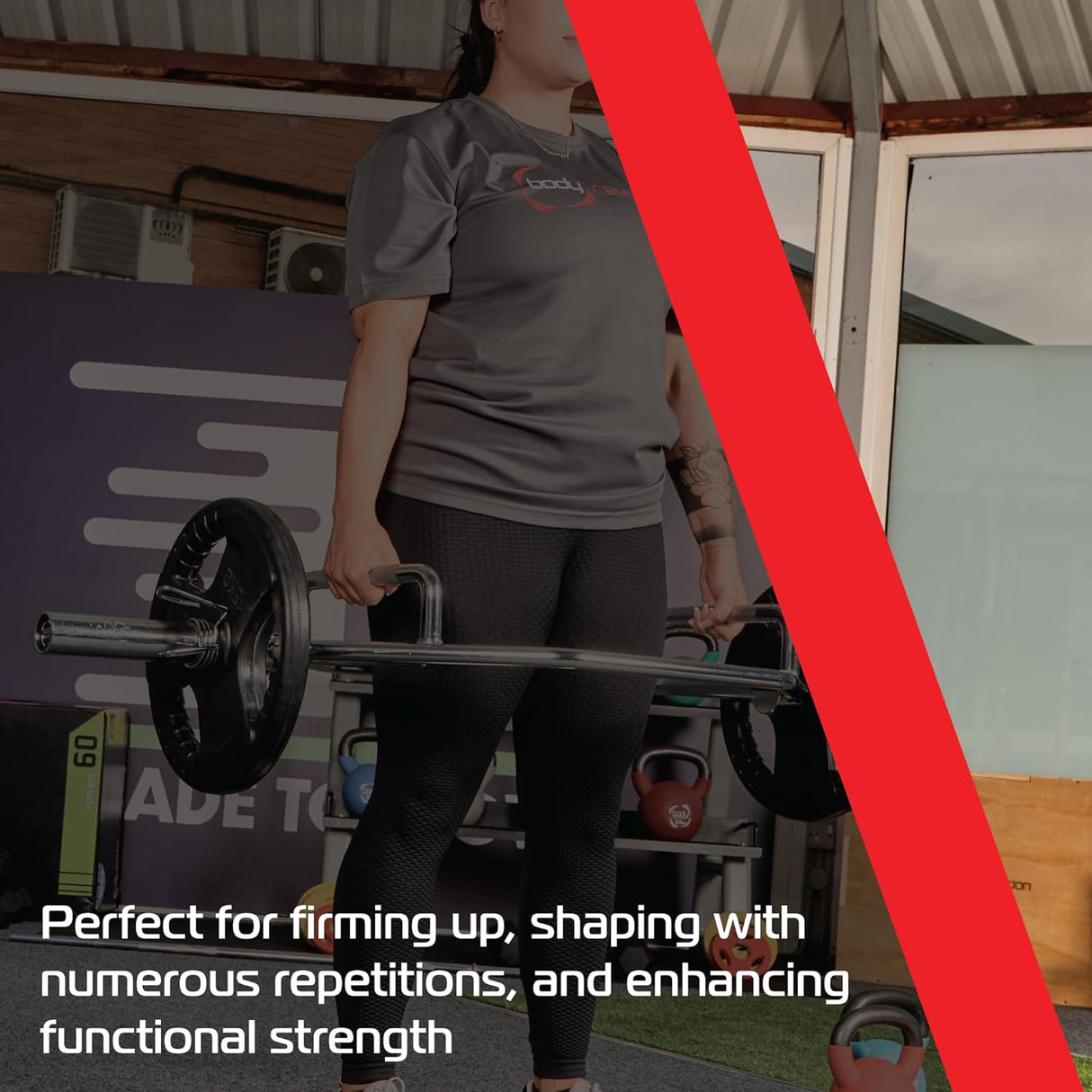 Body Revolution 2 x 1,25 kg & 2 x 2,5 kg 7,5 kg Olympische Tri-Grip Rubber Gewichtenschijven - Zwart