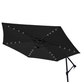 Grijs 3m LED Zweefparasol met een eenvoudige voet