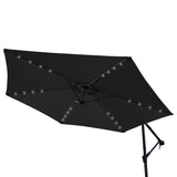 Grijs 3m LED Zweefparasol met Voet