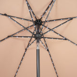 LED Kantelbare Stokparasol 2.7 m met Parasolvoet - Beige