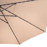 LED Kantelbare Stokparasol 2.7 m met Parasolvoet - Beige