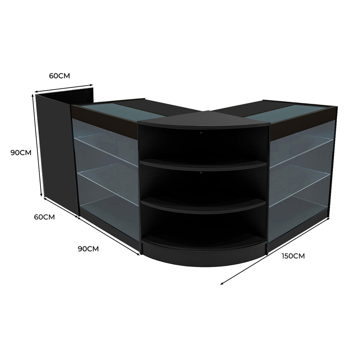 Astro LED Winkel Toonbank Set LM60, TB60 & 2 x K900 - Zwart