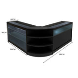 Demeter LED Winkel Toonbank Set K1200, B1200 & LM60 - Zwart