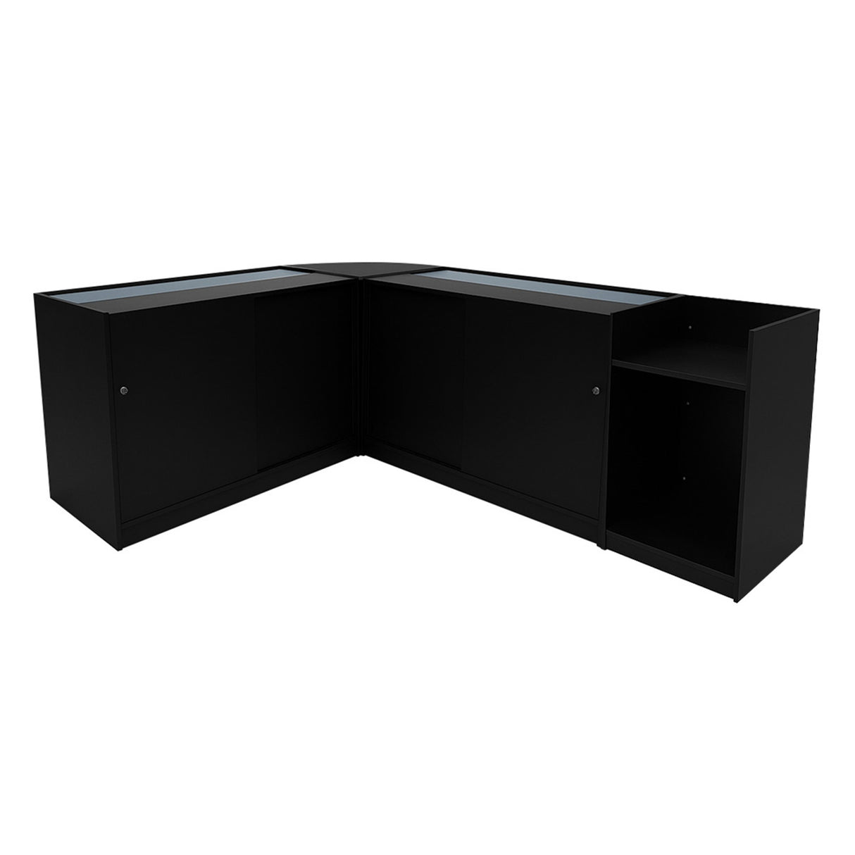 Luna LED Winkel Toonbank Set CM60, TB60 & 2 x B1200 - Zwart