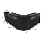 Luna LED Winkel Toonbank Set CM60, TB60 & 2 x B1200 - Zwart
