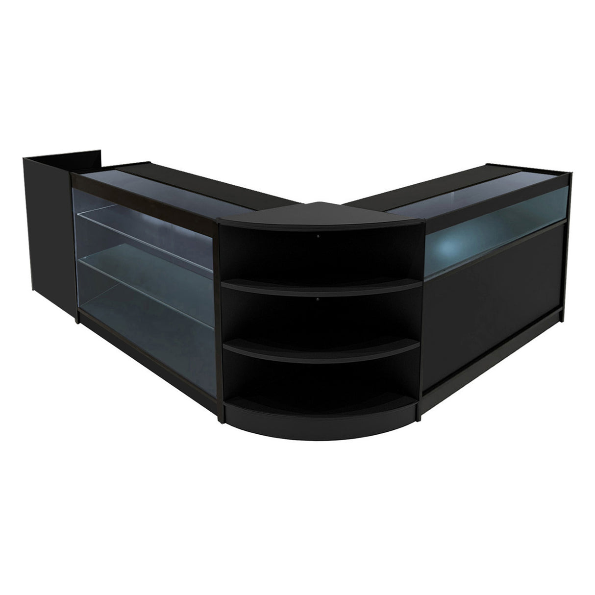 Hyperion LED Winkel Toonbank Set K1200, B1200, TB60 & LM60 - Zwart