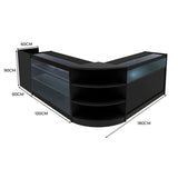 Hyperion LED Winkel Toonbank Set K1200, B1200, TB60 & LM60 - Zwart