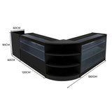 Theia LED Winkel Toonbank Set K1200, C1200, TB60 & LM60 - Zwart