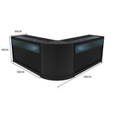 Iris LED Winkel Toonbank Set CM60 & 2 x B1500 - Zwart