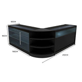Demeter LED Winkel Toonbank Set K1500, B1500 & LM60 - Zwart