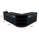 Sagittarius LED Winkel Toonbank Set LM60, TB60 & 2 x B1500 - Zwart