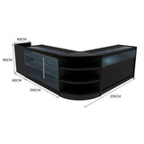 Hyperion LED Winkel Toonbank Set K1500, B1500, TB60 & LM60 - Zwart