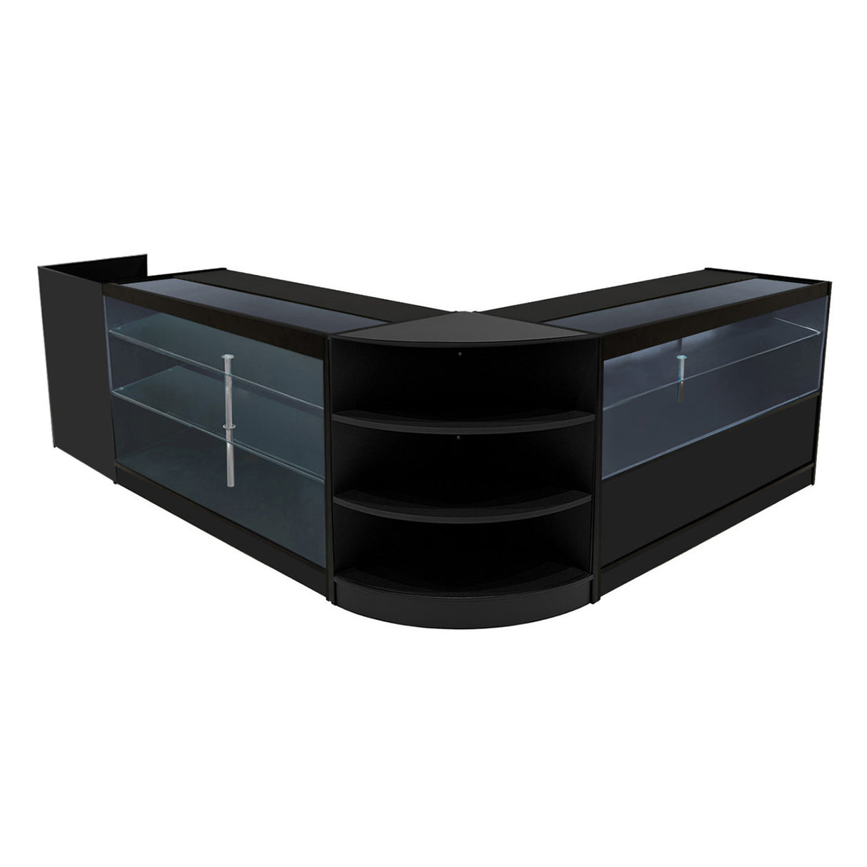 Theia LED Winkel Toonbank Set K1500, C1500, TB60 & LM60 - Zwart