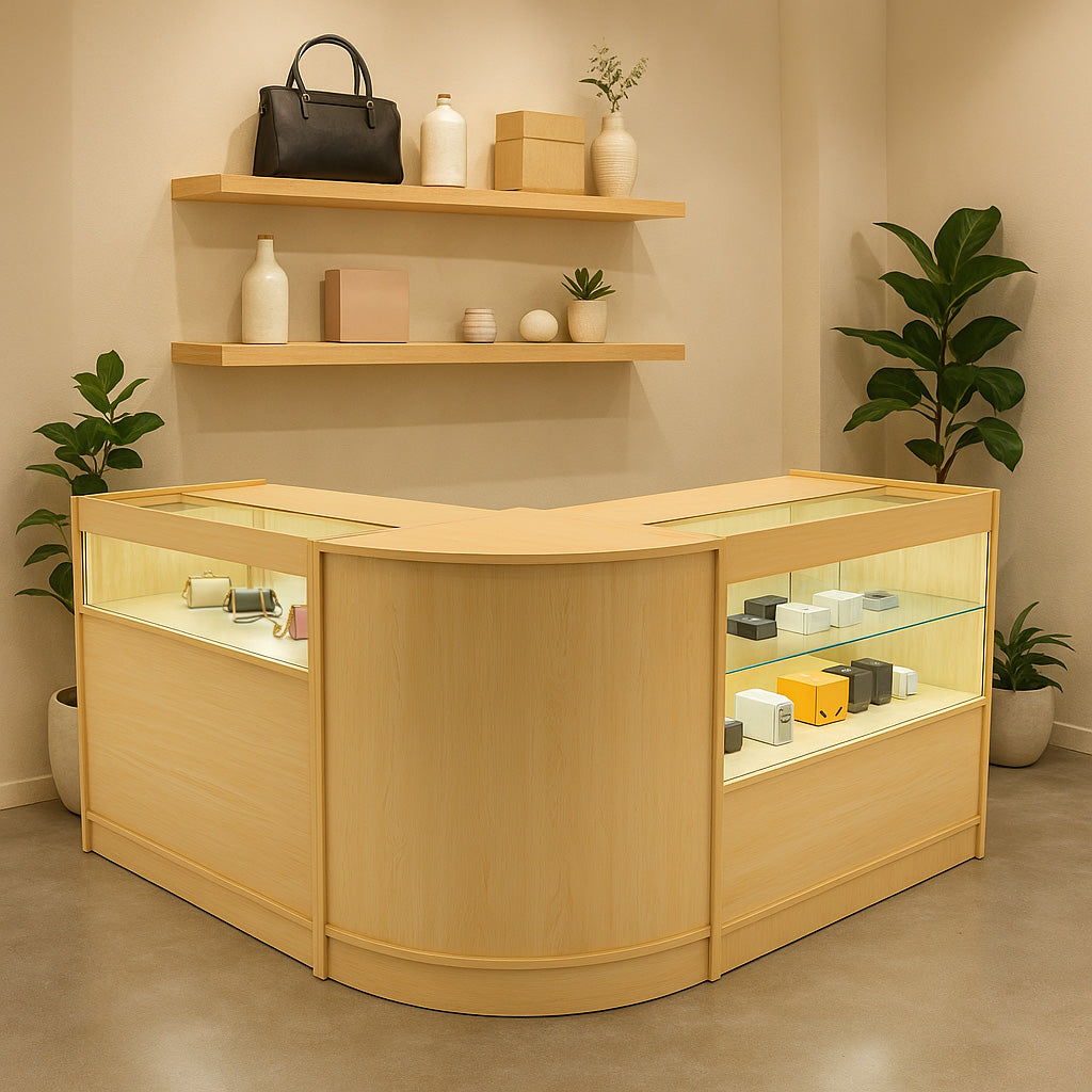 Adonis LED Winkel Toonbank Set B900, C900 & CM60 - Esdoorn