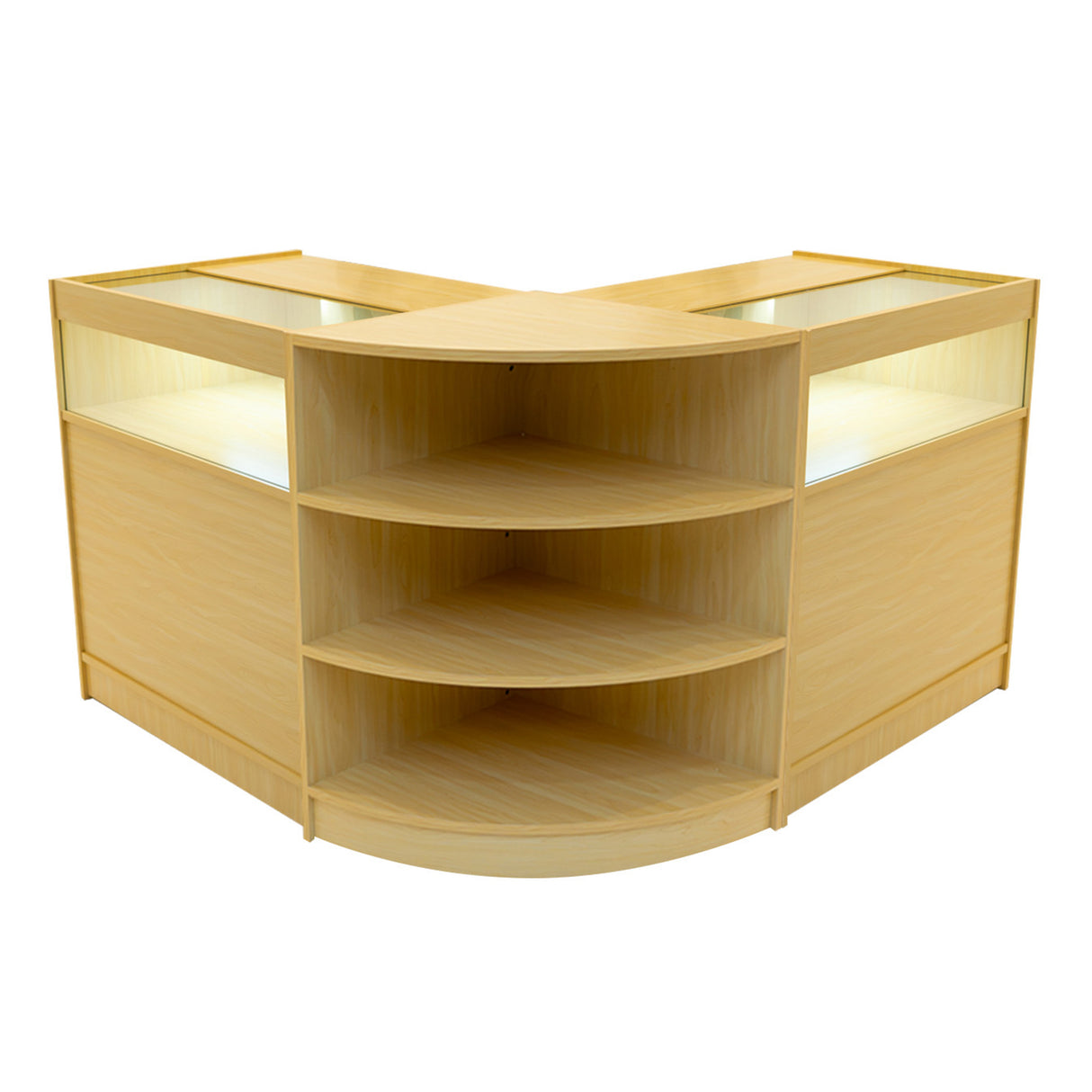 Theseus LED Winkel Toonbank Set LM60 & 2 x B900 - Esdoorn