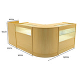 Gravity LED Winkel Toonbank Set B900, C900, TB60 & CM60 - Esdoorn
