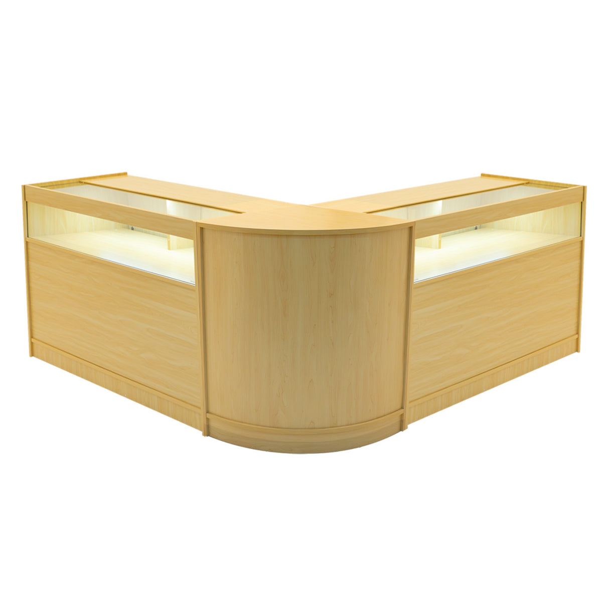 Iris LED Winkel Toonbank Set CM60 & 2 x B1200 - Esdoorn