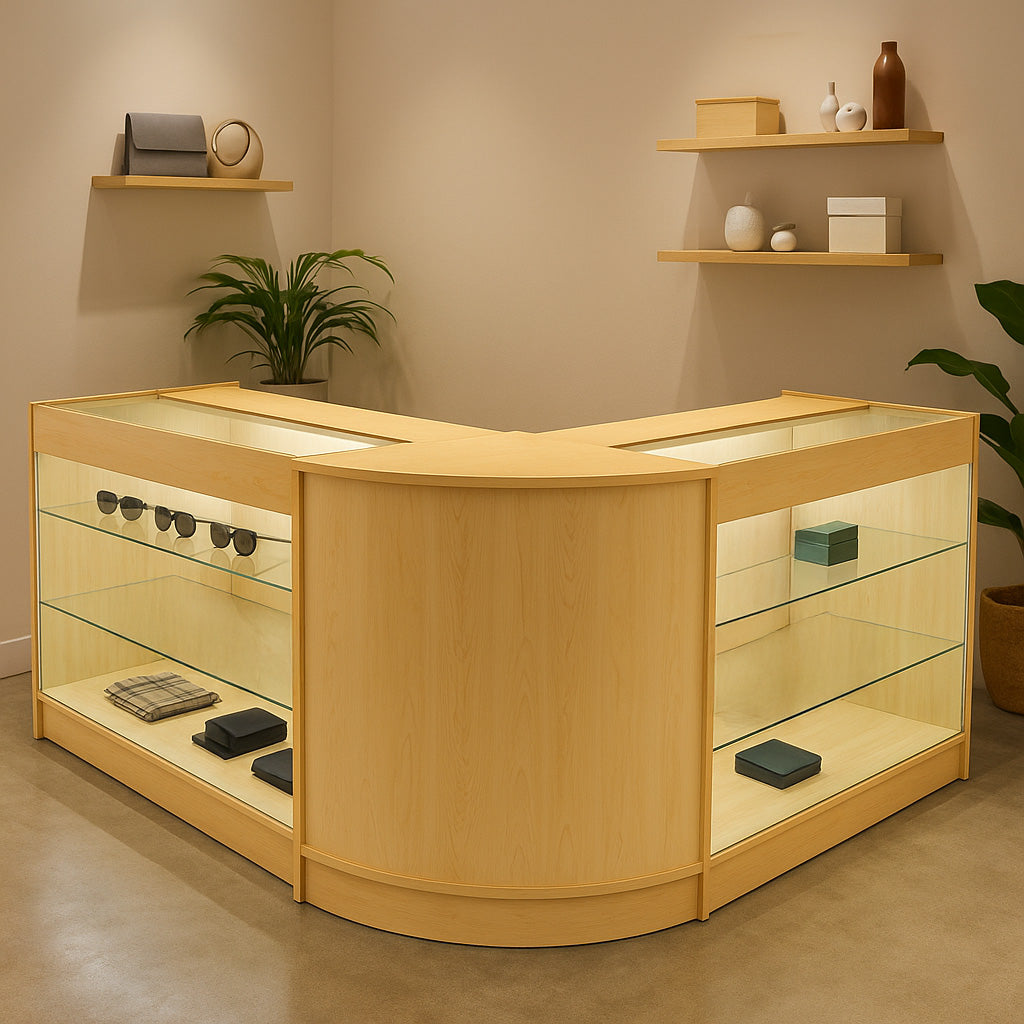 Helios LED Winkel Toonbank Set CM60 & 2 x K1200 - Esdoorn