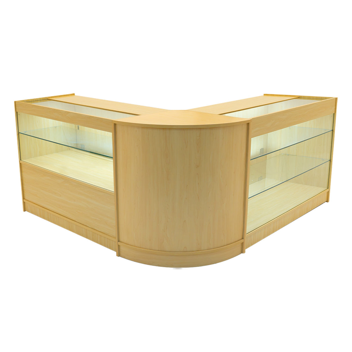Hera LED Winkel Toonbank Set K1200, C1200 & CM60 - Esdoorn
