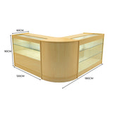 Hera LED Winkel Toonbank Set K1200, C1200 & CM60 - Esdoorn