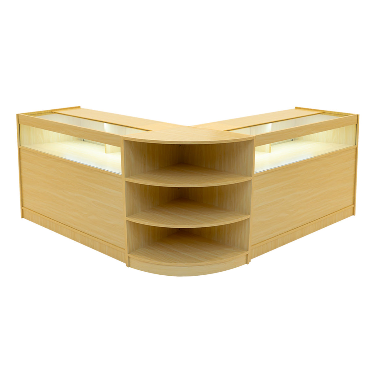 Theseus LED Winkel Toonbank Set LM60 & 2 x B1200 - Esdoorn