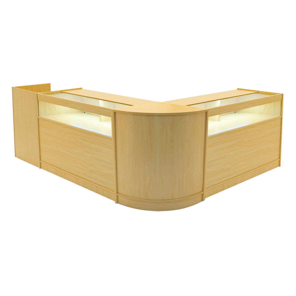 Luna LED Winkel Toonbank Set CM60, TB60 & 2 x B1200 - Esdoorn