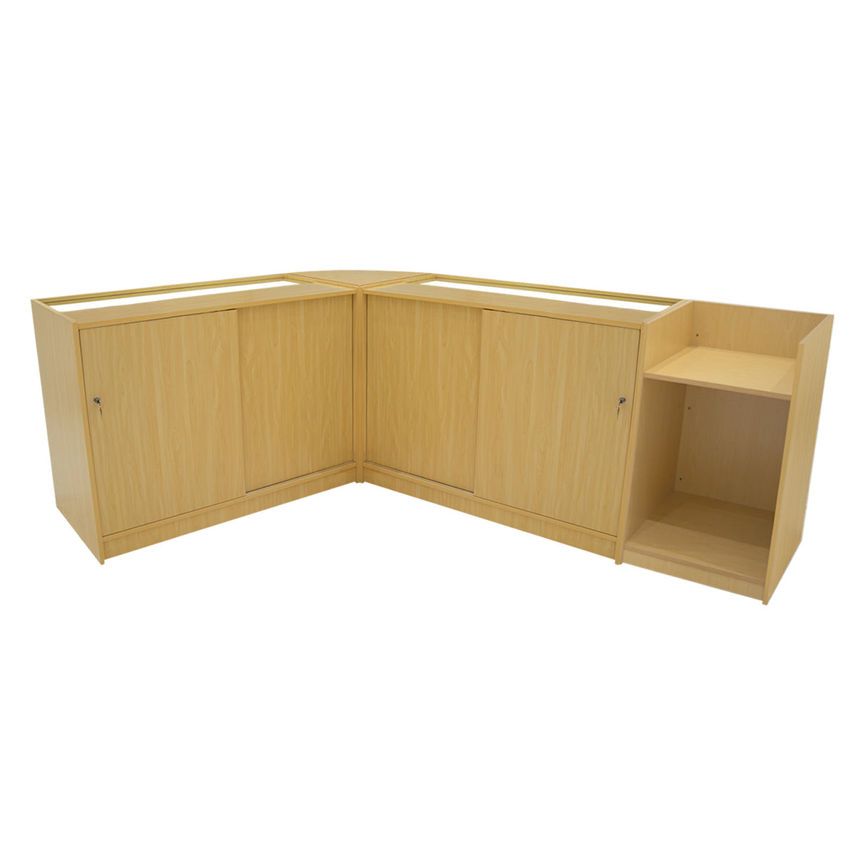 Aries LED Winkel Toonbank Set CM60, TB60 & 2 x K1200 - Esdoorn