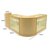 Aries LED Winkel Toonbank Set CM60, TB60 & 2 x K1200 - Esdoorn