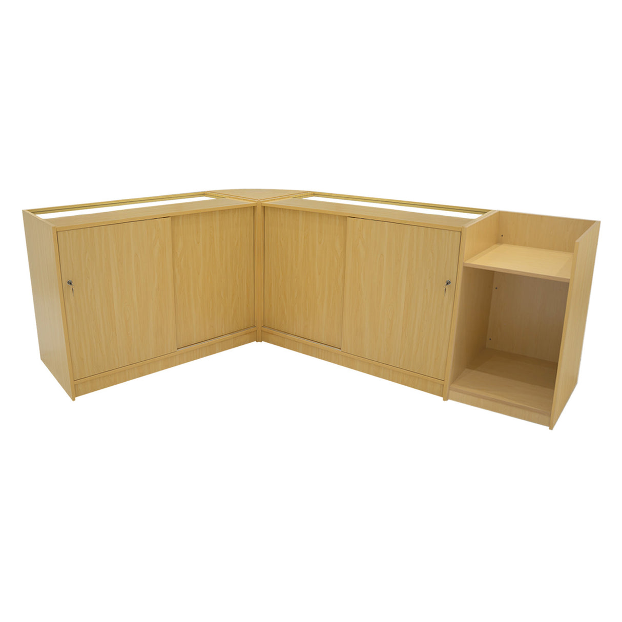 Gravity LED Winkel Toonbank Set B1200, C1200, TB60 & CM60 - Esdoorn