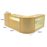 Polaris LED Winkel Toonbank Set K1200, B1200, TB60 & CM60 - Esdoorn