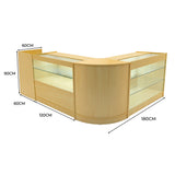Vega LED Winkel Toonbank Set K1200, C1200, TB60 & CM60 - Esdoorn