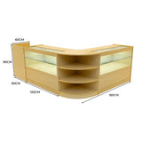 Eclipse LED Winkel Toonbank Set LM60, TB60 & 2 x C1200 - Esdoorn