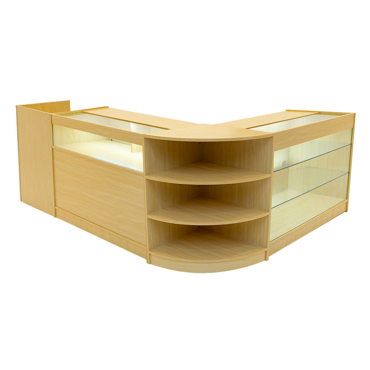 Hyperion LED Winkel Toonbank Set K1200, B1200, TB60 & LM60 - Esdoorn