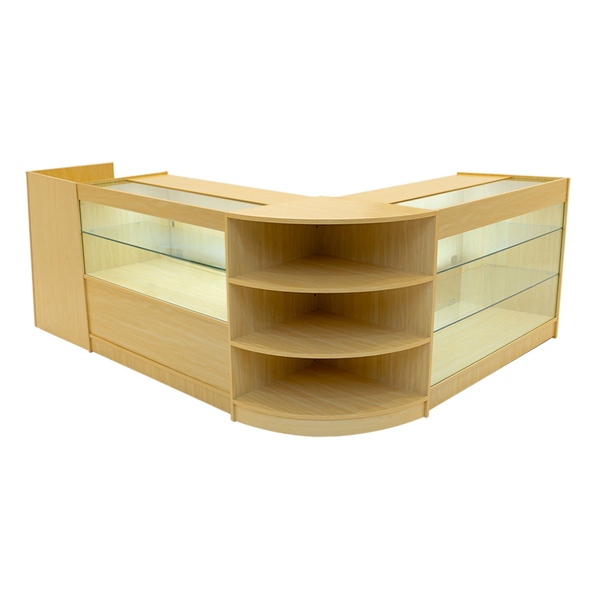 Theia LED Winkel Toonbank Set K1200, C1200, TB60 & LM60 - Esdoorn