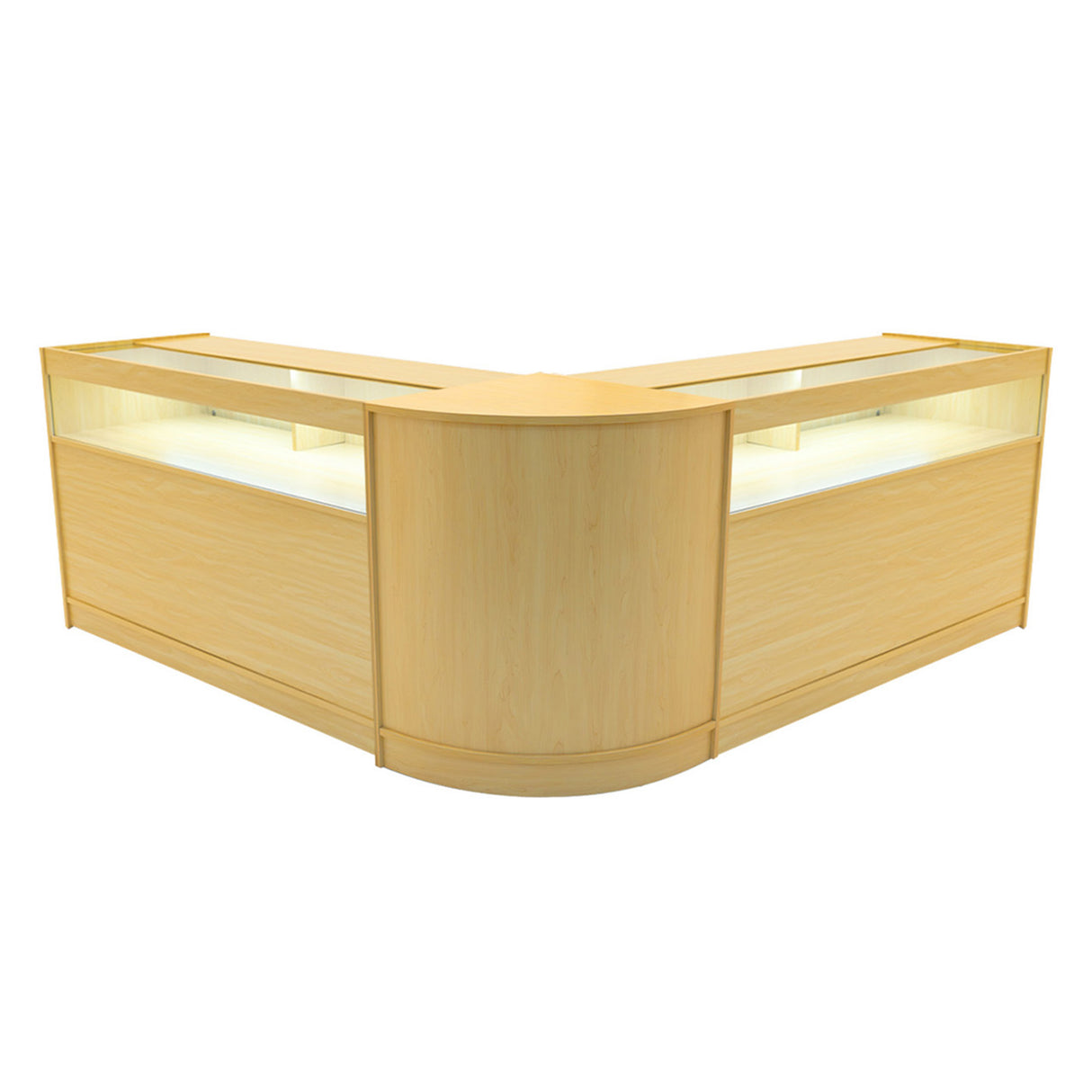 Iris LED Winkel Toonbank Set CM60 & 2 x B1500 - Esdoorn