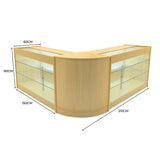 Helios LED Winkel Toonbank Set CM60 & 2 x K1500 - Esdoorn