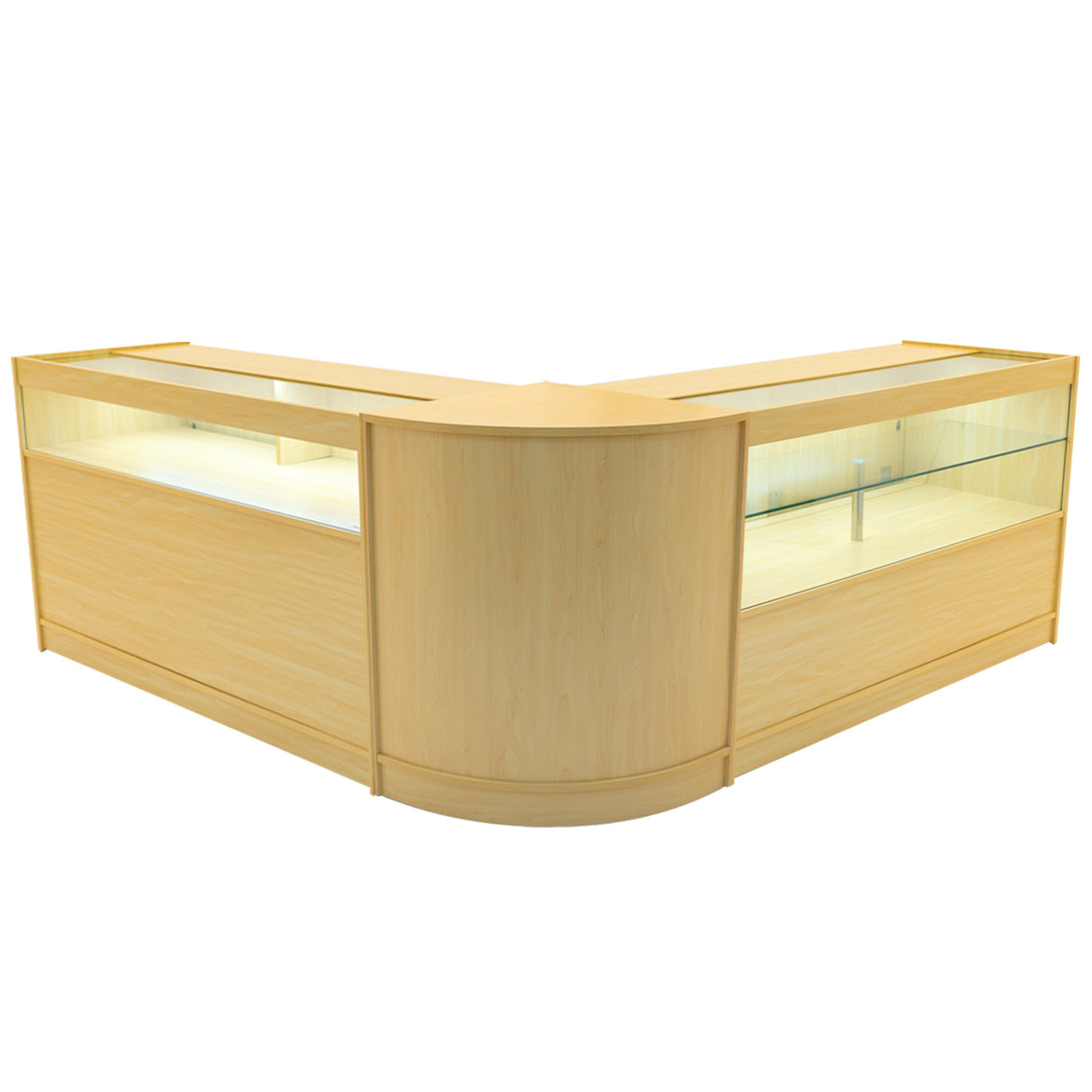Adonis LED Winkel Toonbank Set B1500, C1500 & CM60 - Esdoorn