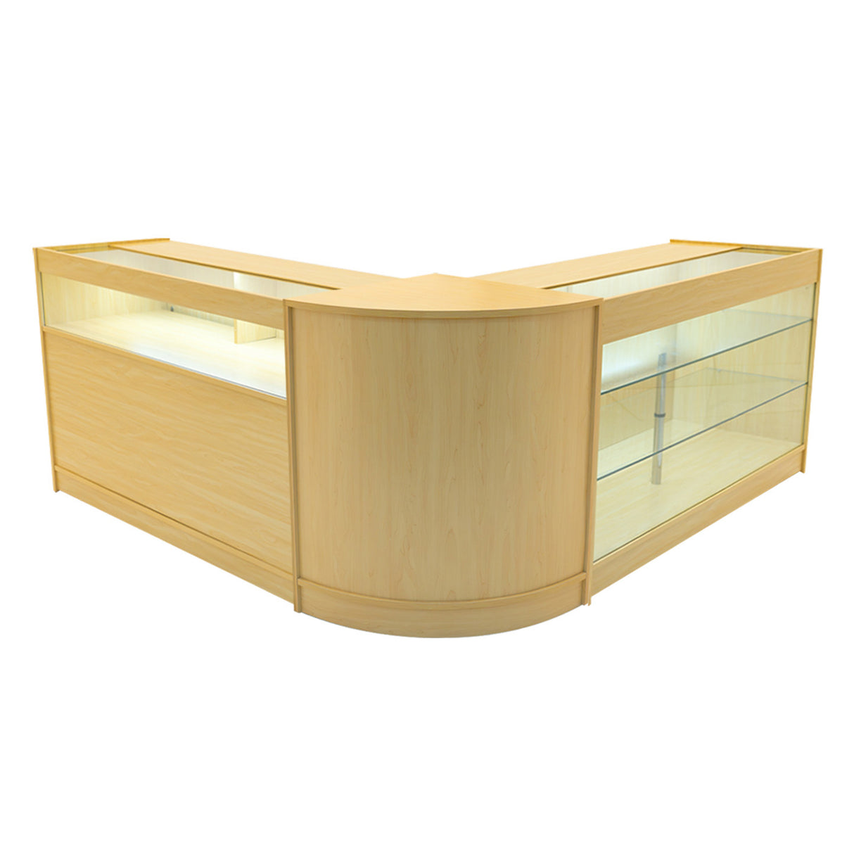 Triton LED Winkel Toonbank Set K1500, B1500 & CM60 - Esdoorn