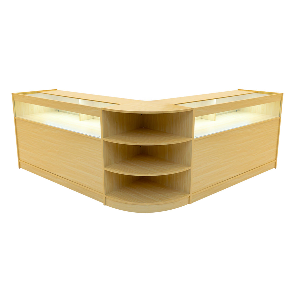Theseus LED Winkel Toonbank Set LM60 & 2 x B1500 - Esdoorn