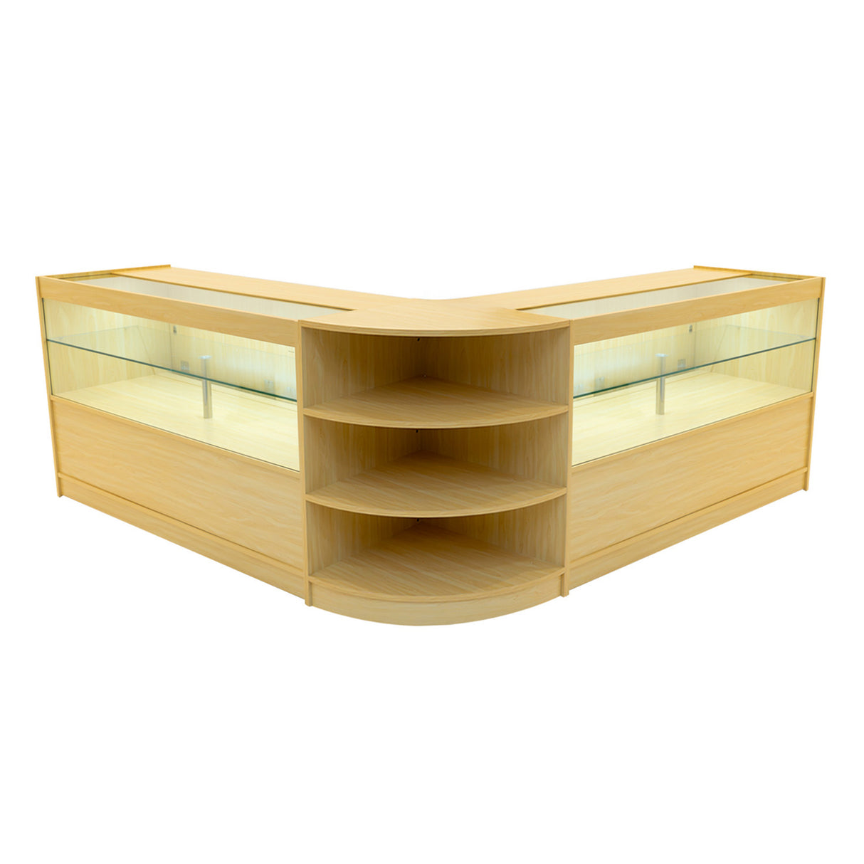 Andromeda LED Winkel Toonbank Set LM60 & 2 x C1500 - Esdoorn
