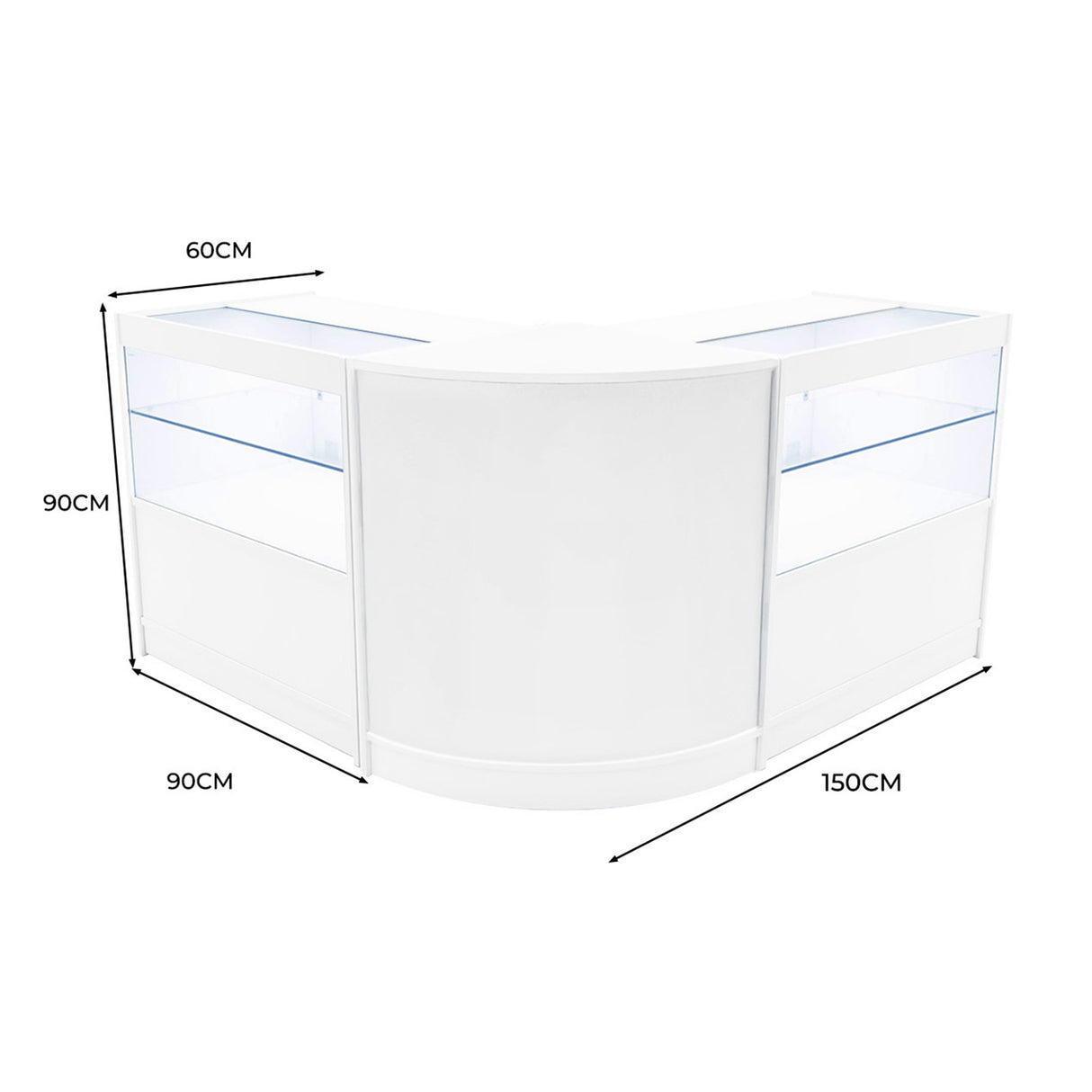 Selene LED Winkel Toonbank Set CM60 & 2 x C900 - Wit