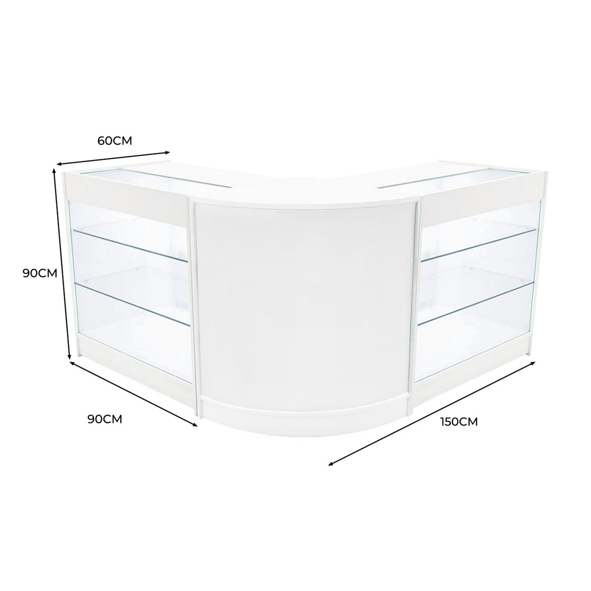 Helios LED Winkel Toonbank Set CM60 & 2 x K900 - Wit