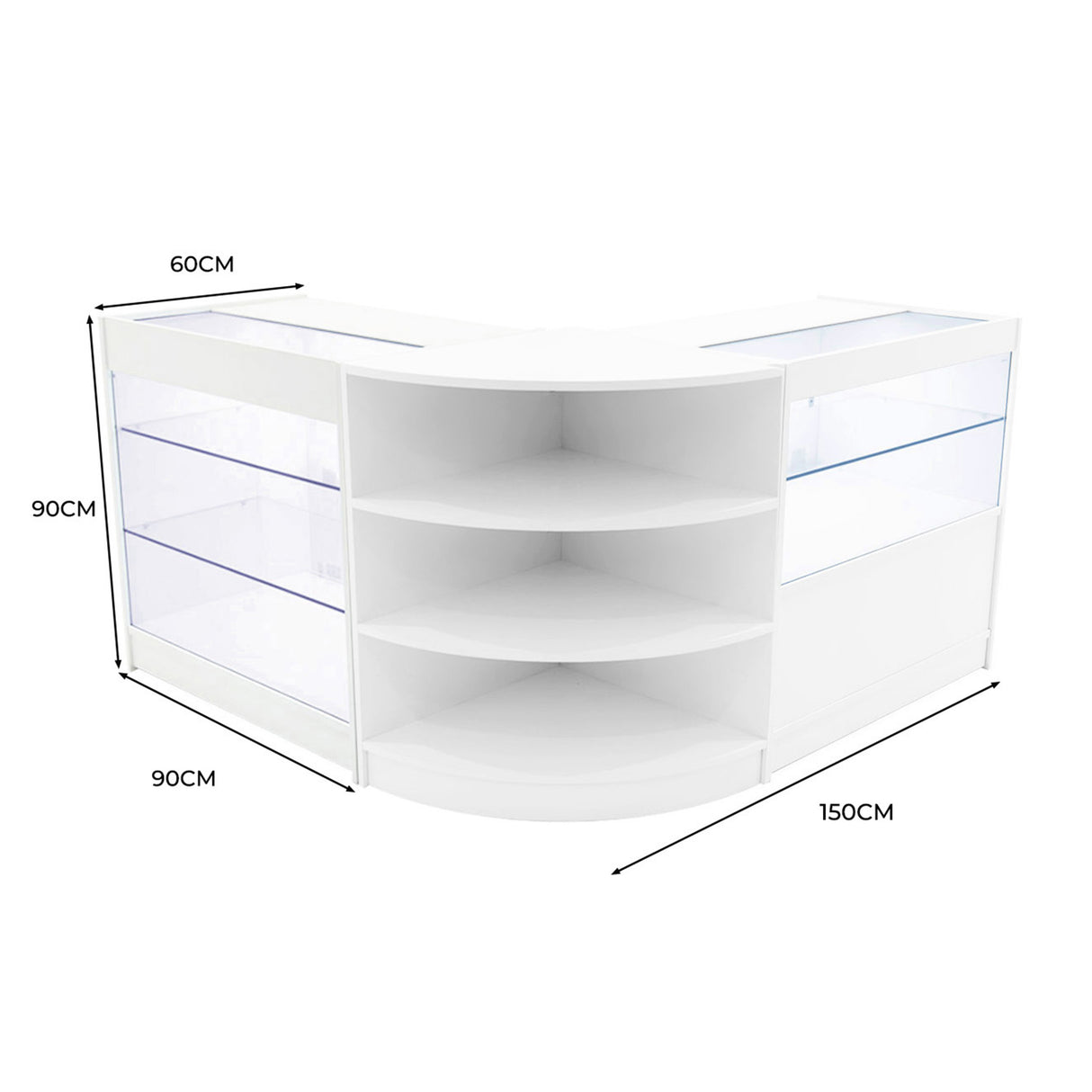 Calliope LED Winkel Toonbank Set K900, C900 & LM60 - Wit
