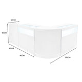 Luna LED Winkel Toonbank Set CM60, TB60 & 2 x B900 - Wit