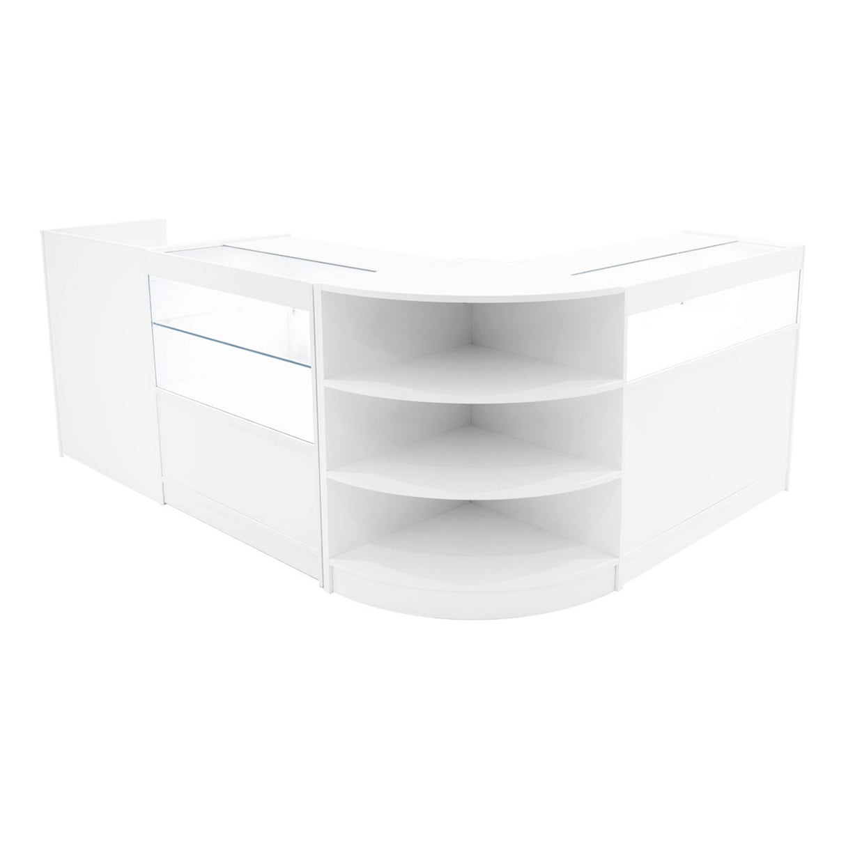 Europa LED Winkel Toonbank Set B900, C900, TB60 & LM60 - Wit