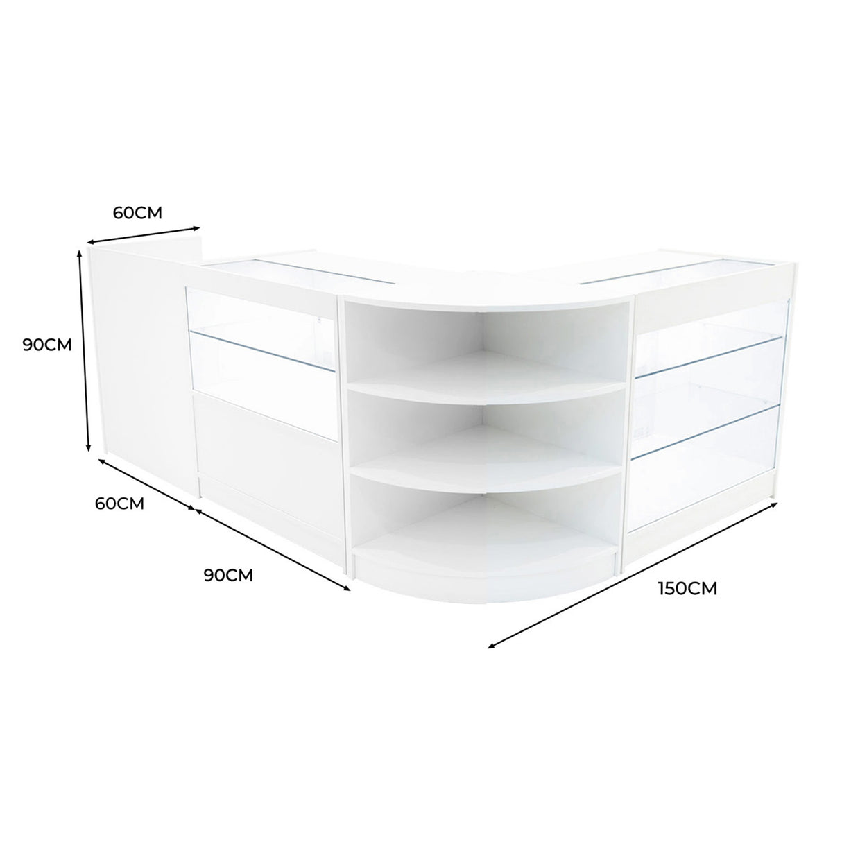 Theia LED Winkel Toonbank Set K900, C900, TB60 & LM60 - Wit